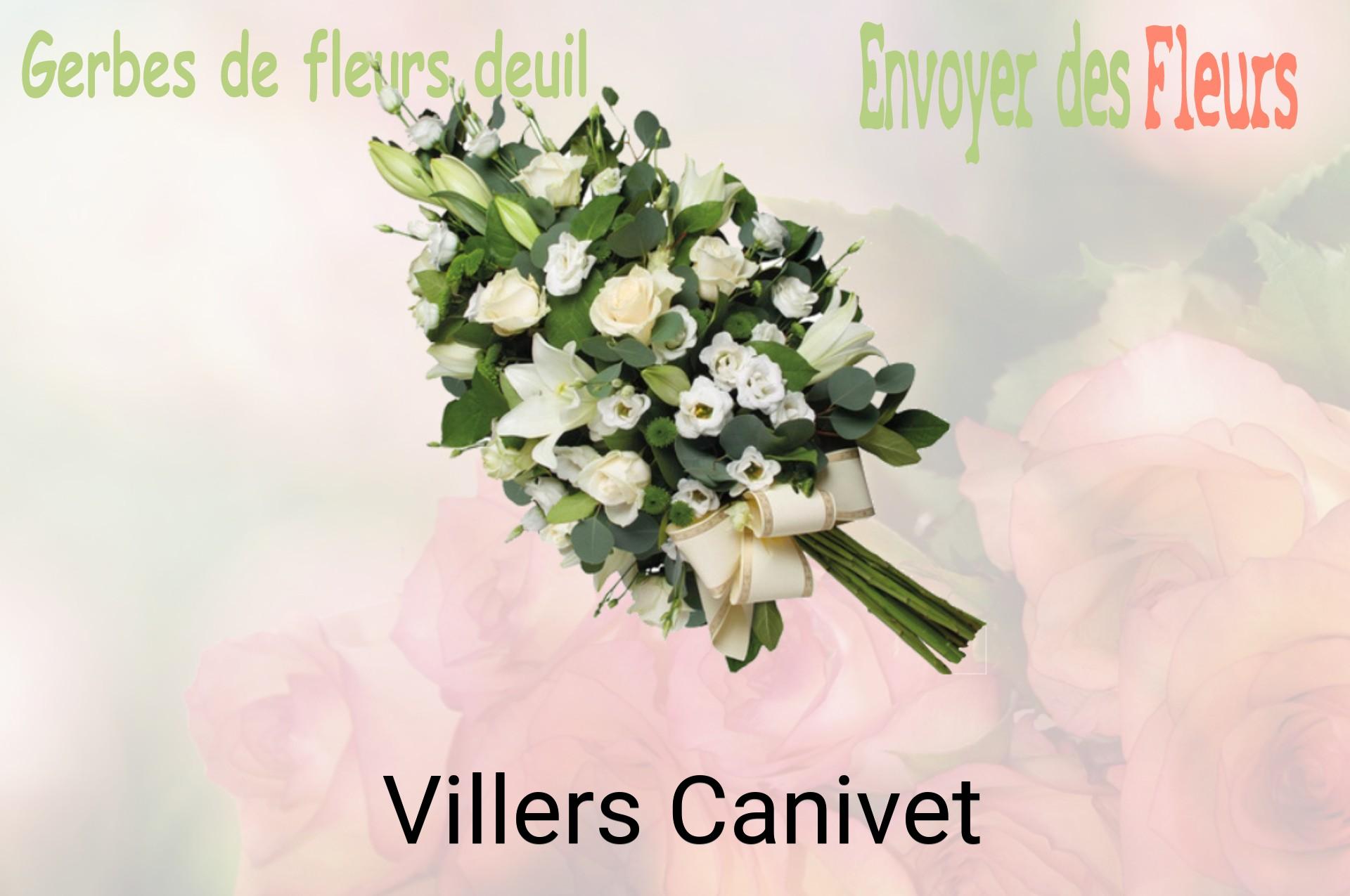 Gerbe de fleurs de deuil livrée à Villers-Canivet